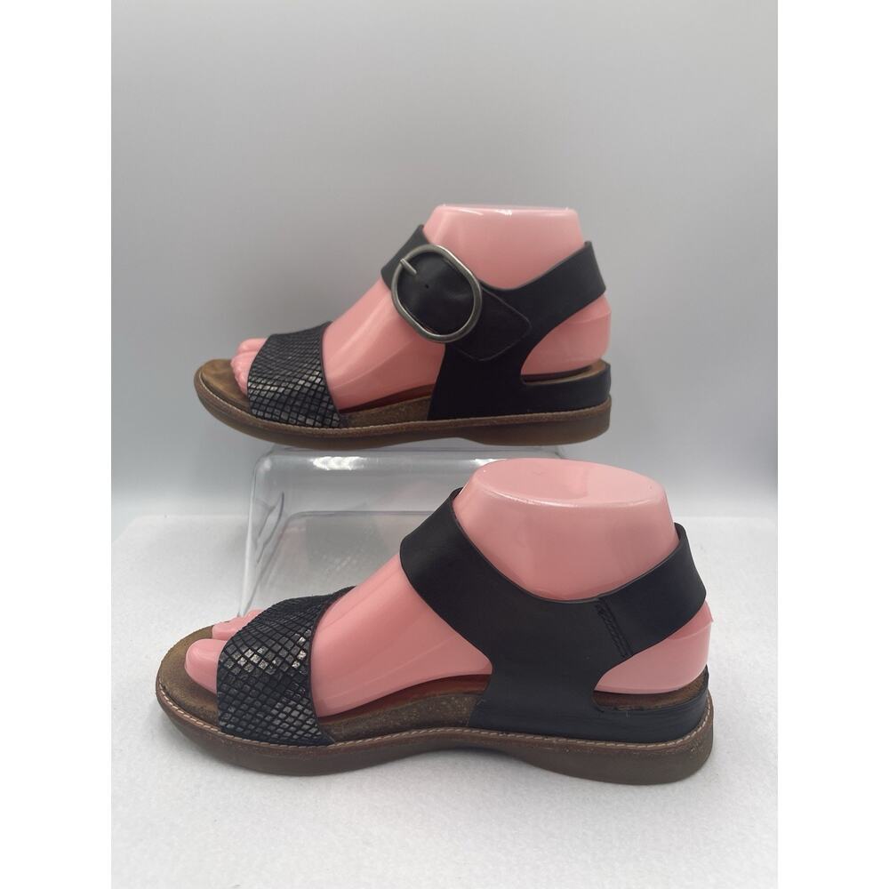 Sofft Bali Metallic Leather Sandals‎ Women Size 6M Black - Picture 4 of 16